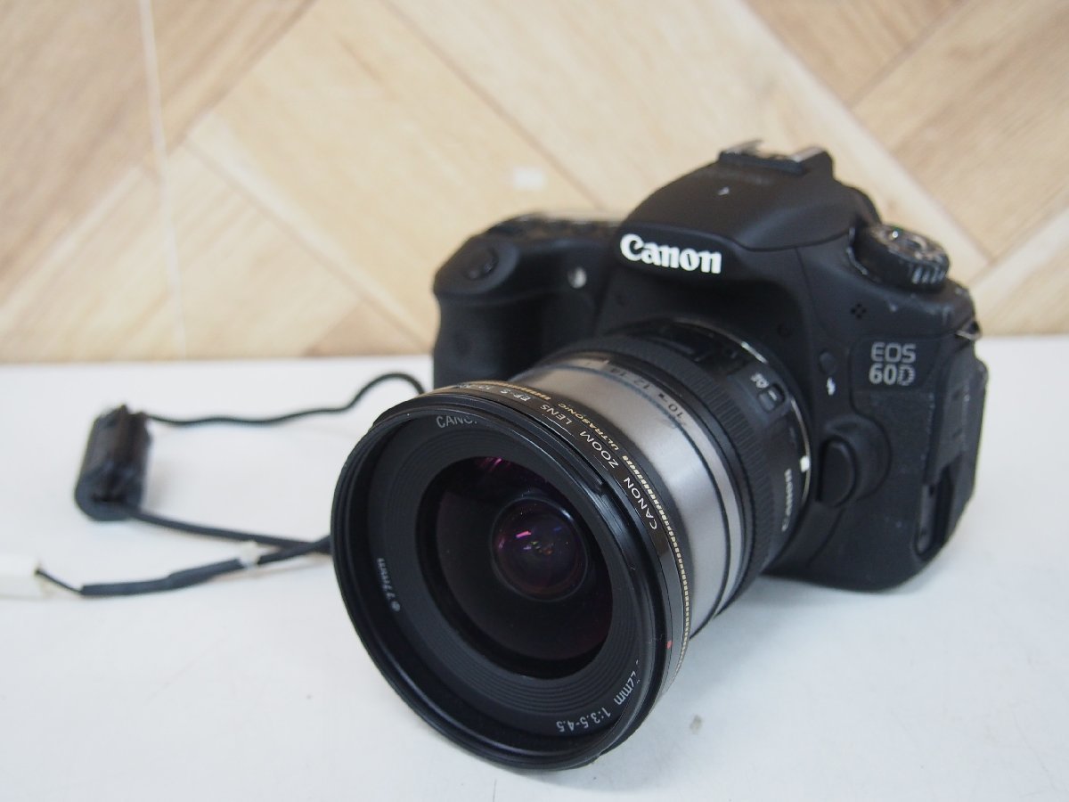 ☆【2R0802-18@6】 Canon キャノン デジタル一眼レフカメラ EOS60D CANON EF-S LENS 10-22mm 1:3.5-4.5 ジャンク