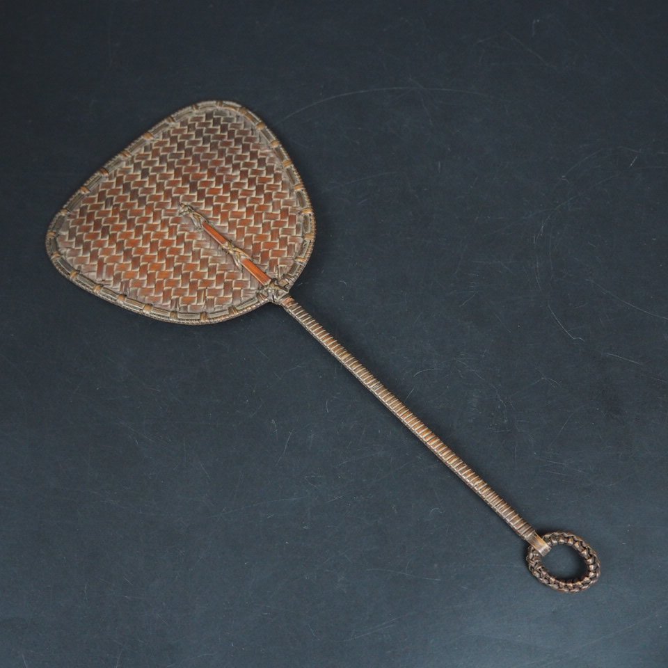 【金富士】江戸～明治　古い炉扇　煎茶道具　検/紫檀花梨古玩骨董堆朱中国茶量茶則涼炉扇子 | Σ9222 ギブソン 阿古陀 香道具 茶道具・古道具・古美術