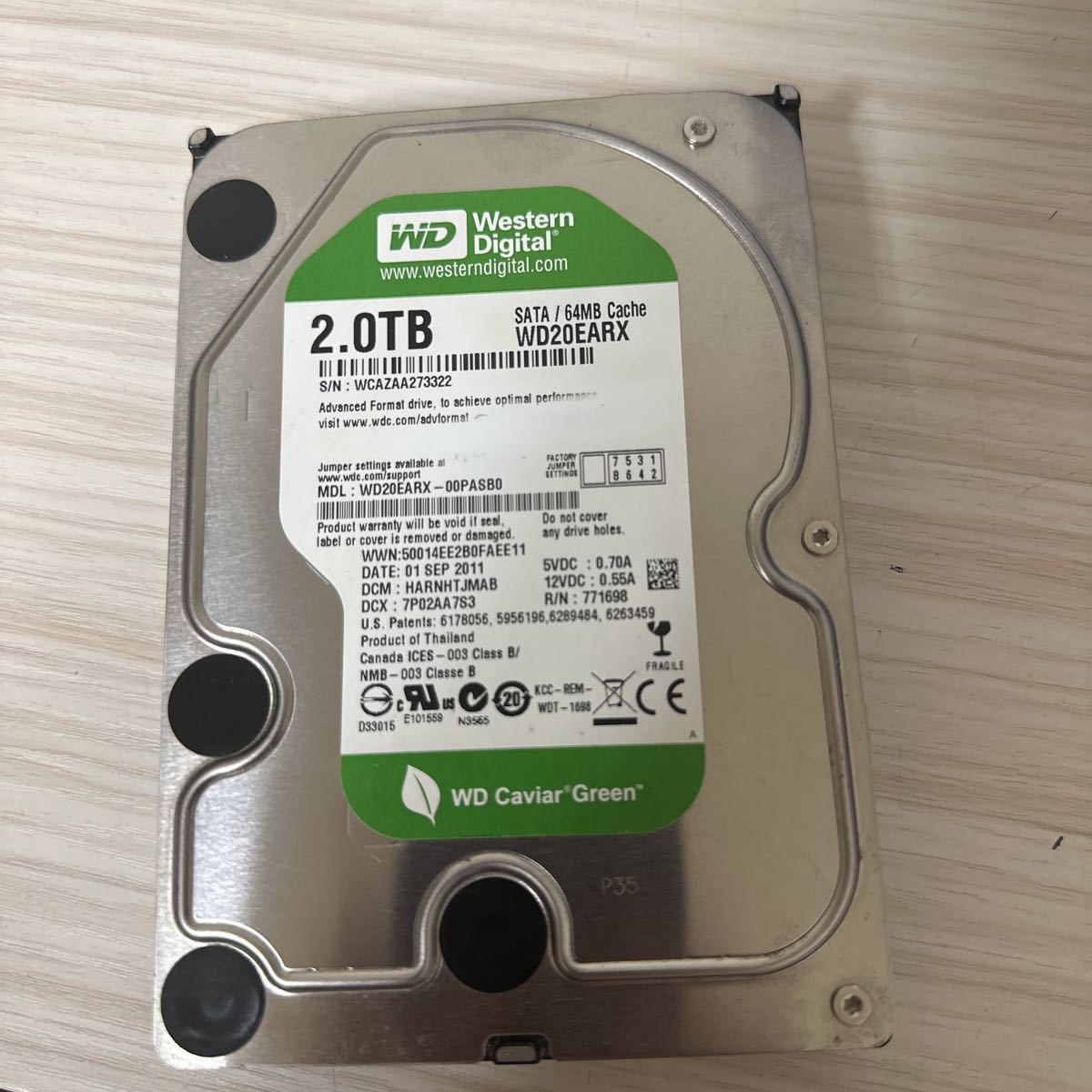 WD20EARX [2TB WESTERN DIGITAL | 2TB WD SATA600] SATA オークション