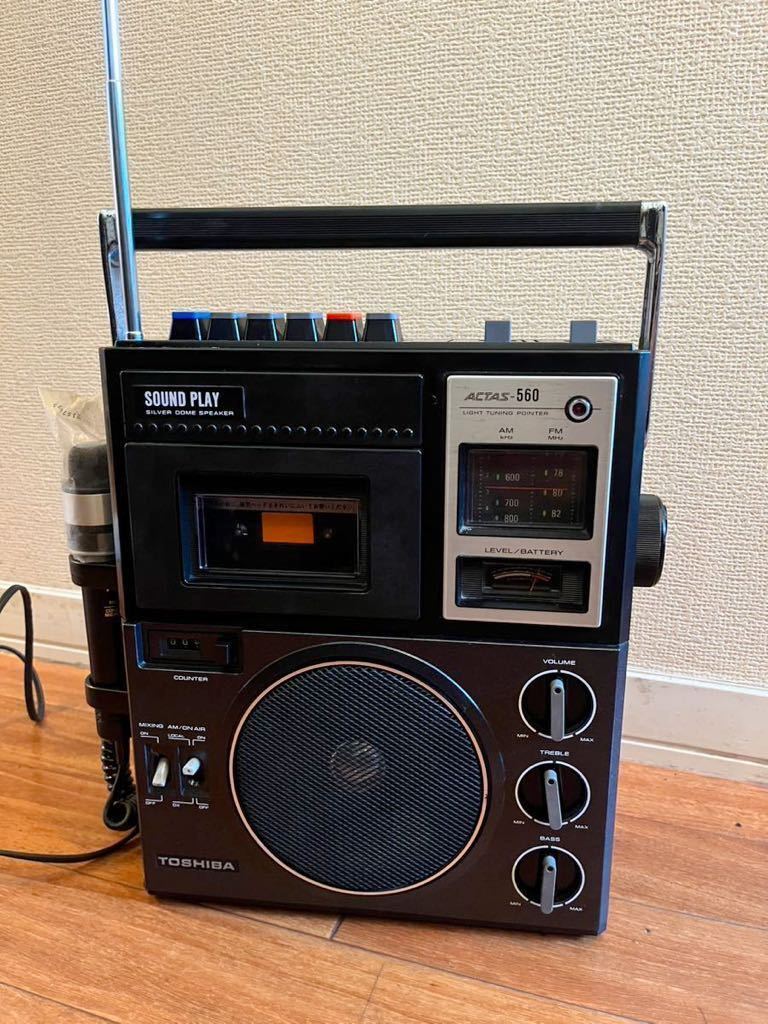 東芝 ラジオカセットレコーダー RT-560F 昭和レトロ 現状品 ジャンク