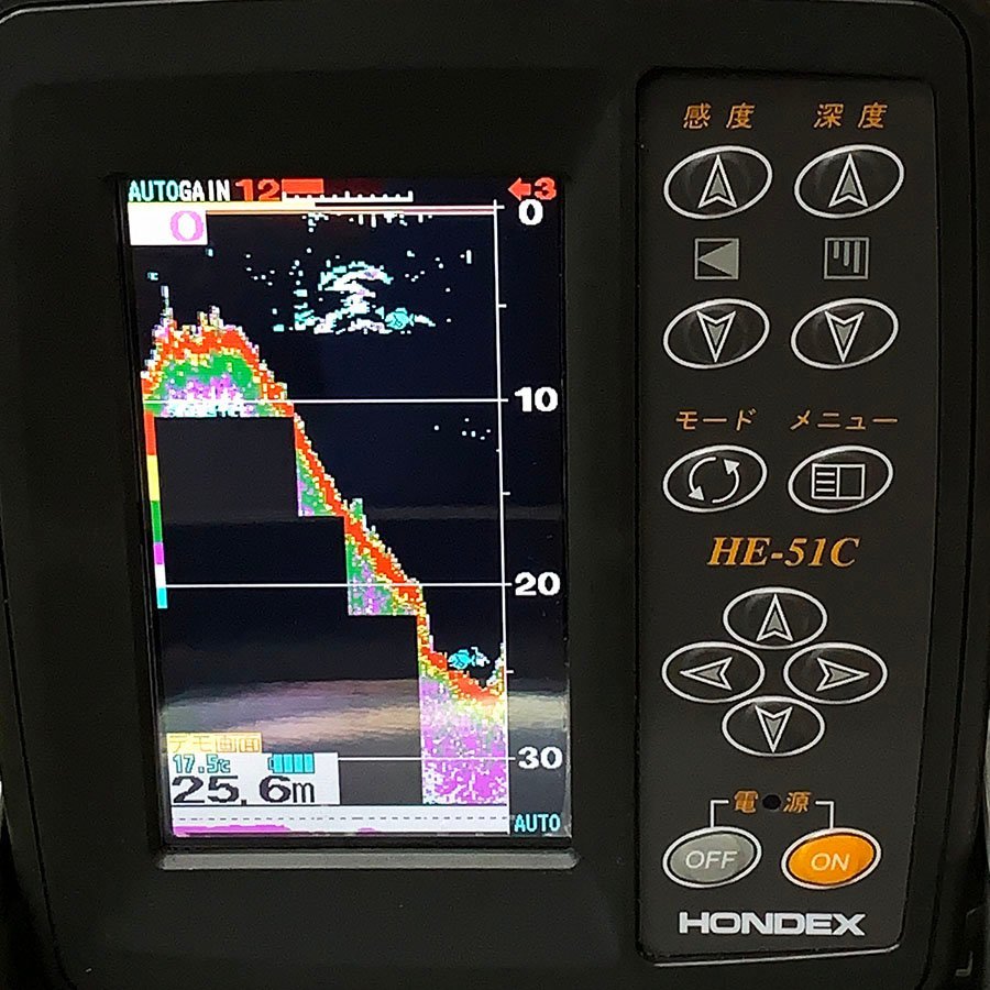 訳あり HONDEX ホンデックス 魚群探知機 HE-51C パイプ取付金具