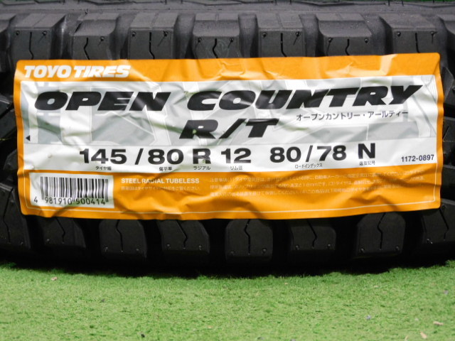 中古 ホイールタイヤ 4本 145/80R12 2023年製 マッドクロス 中古 ホイールタイヤ 4本 145/80R12 2023年製 マッドクロス