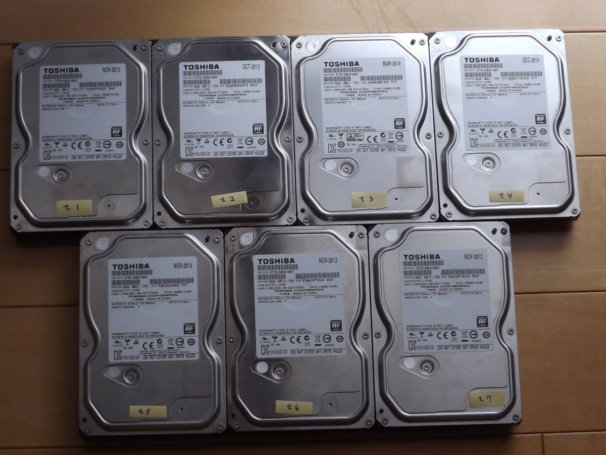 3.5インチ 内蔵HDD 7台セット 3.5インチ 内蔵HDD 各種まとめ売り WD