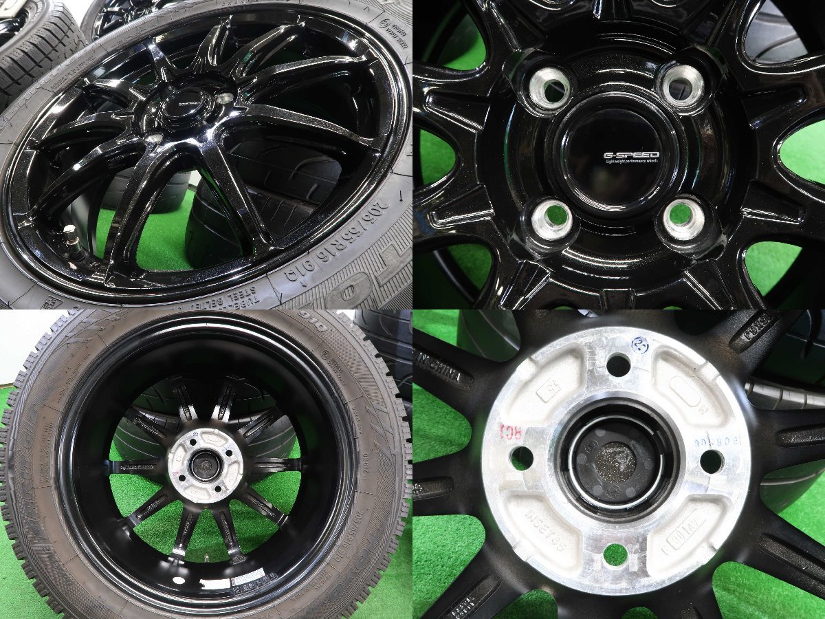4本 G.Speed 16インチ 6J +45 4H 100 スタッドレス TOYO オブザーブ 