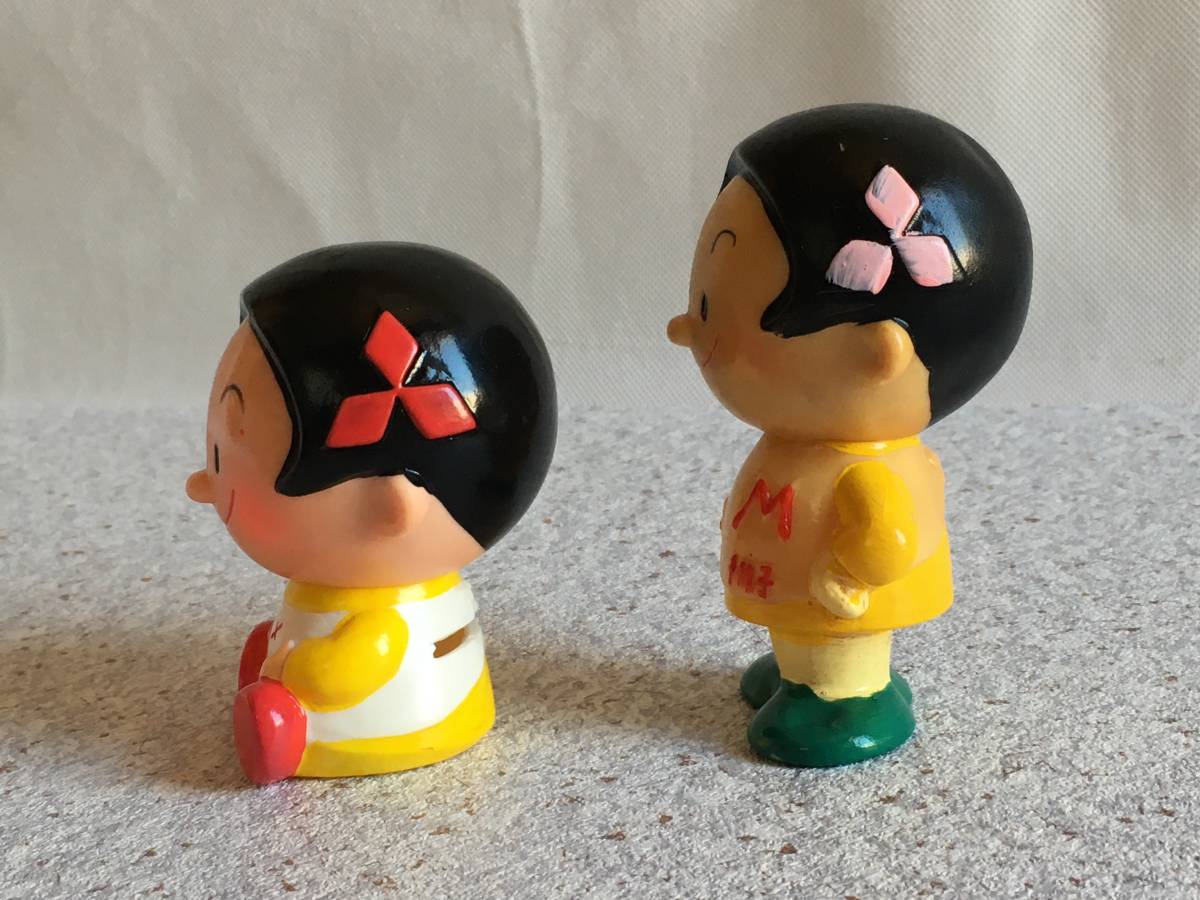 昭和レトロ 三菱電機 メル子ちゃん ソフビ 貯金箱 ２個セット 昭和レトロ 三菱電機 メル子ちゃん ソフビ貯金箱 企業物 販促品