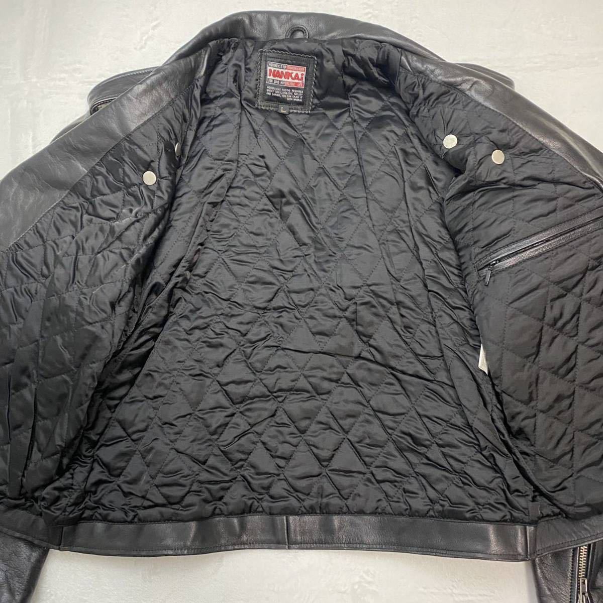 L 級 NANKAI 南海 ナンカイ カウレザー 牛革 ダブルライダース