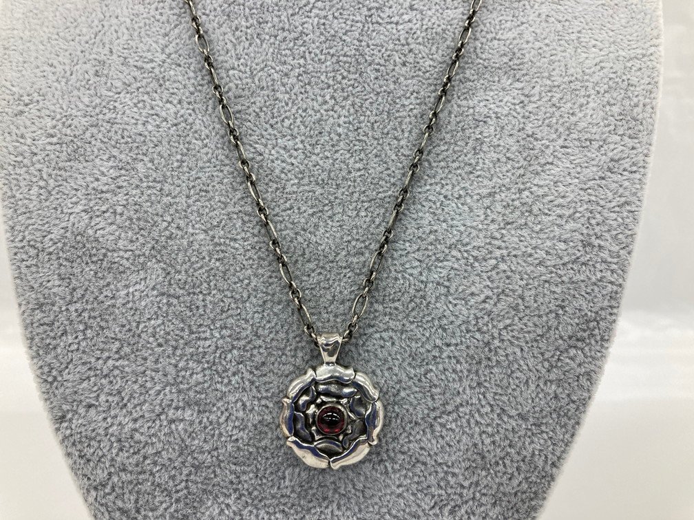 【BHAJ2024】GEORG JENSEN　ジョージジェンセン　925 バースペンダント ムーンストーン 重さ16.7g