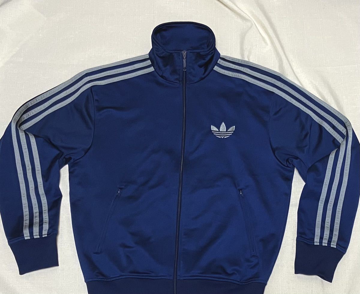 美品レア色 adidas オリジナルス 紺 灰 ファイヤーバード トラック 