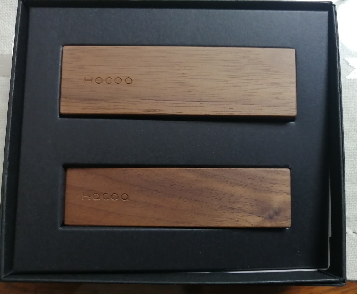 新品　木製印鑑ケース　2本セット　Hacoa ハコア 　実印タイプ通常タイプ　送料350円　Seal Case　