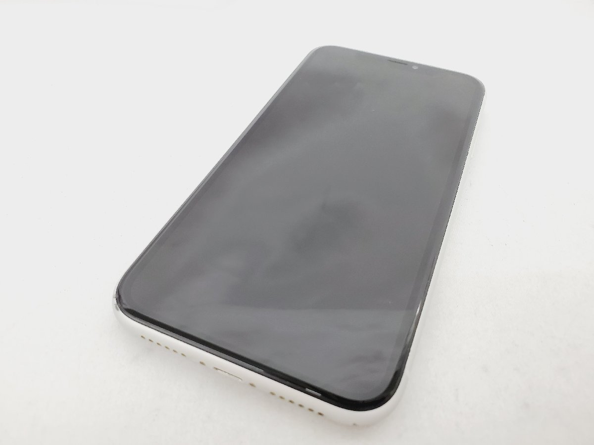 1円～【ジャンク】国内版 SIMフリー スマートフォン Apple iPhone XR 128GB MT0J2J/A ホワイト ※カメラ不良/ノイズ音あり 11341759 0819