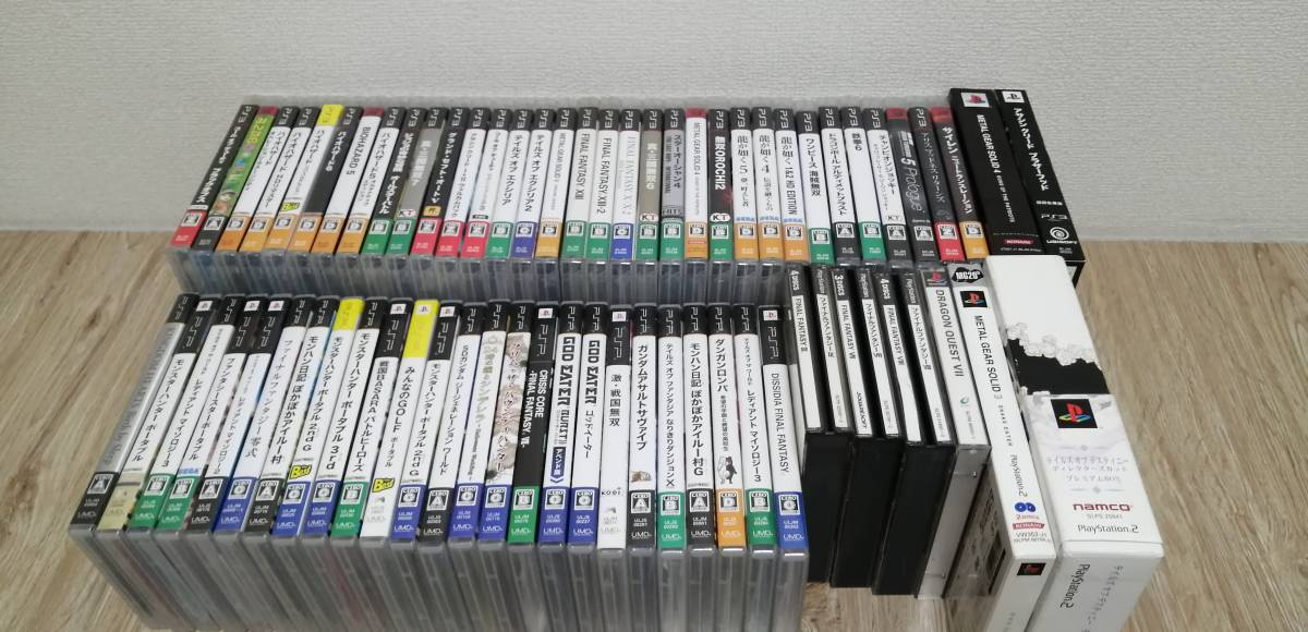 ☆まとめ売り☆箱・説明書付きPS3、PS2、PSPソフト大量60本以上セット 