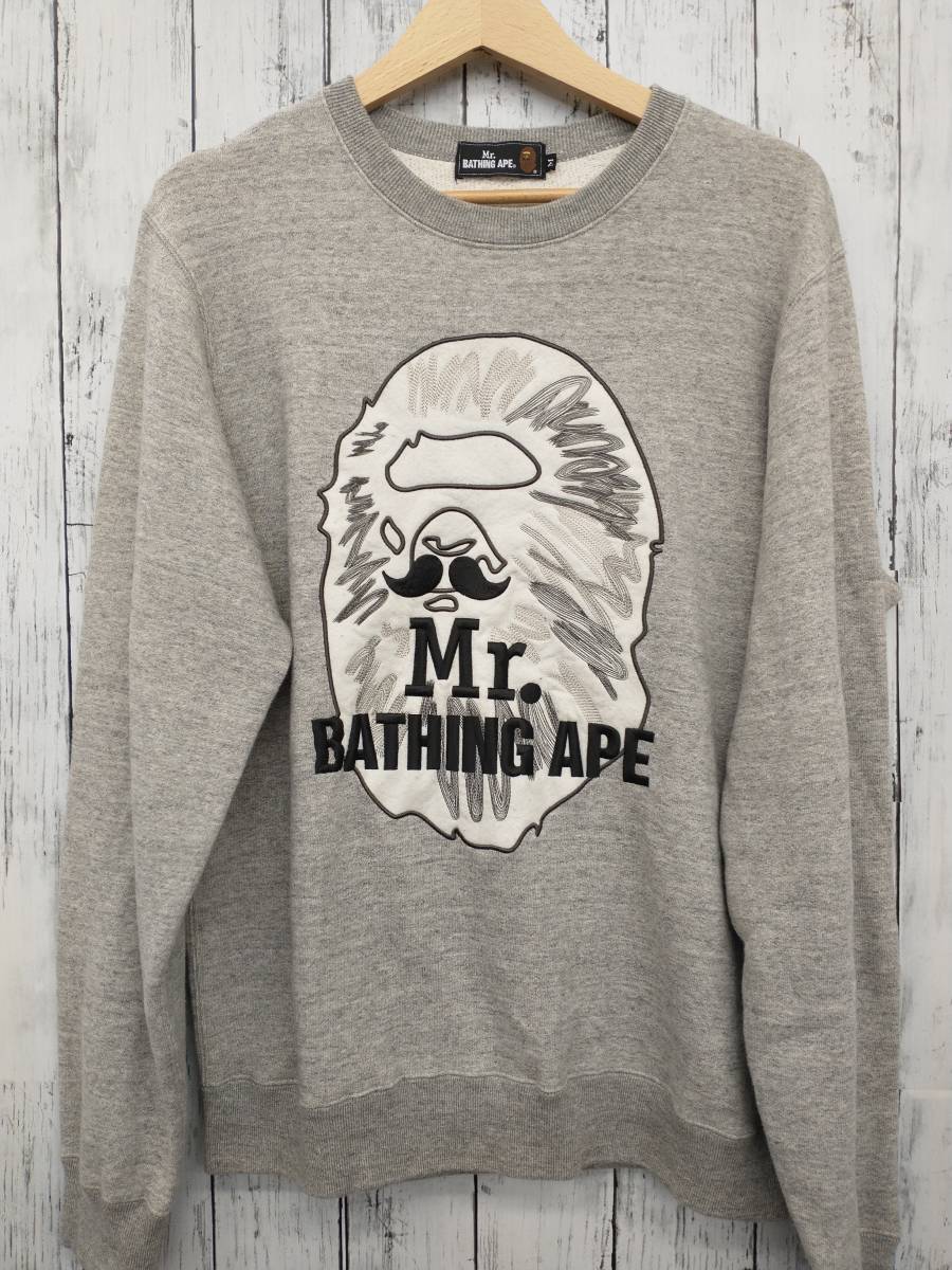 A Bathing Ape スウェット トレーナー M A BATHING APE スウェット トレーナー Mサイズ グレー ベイシング