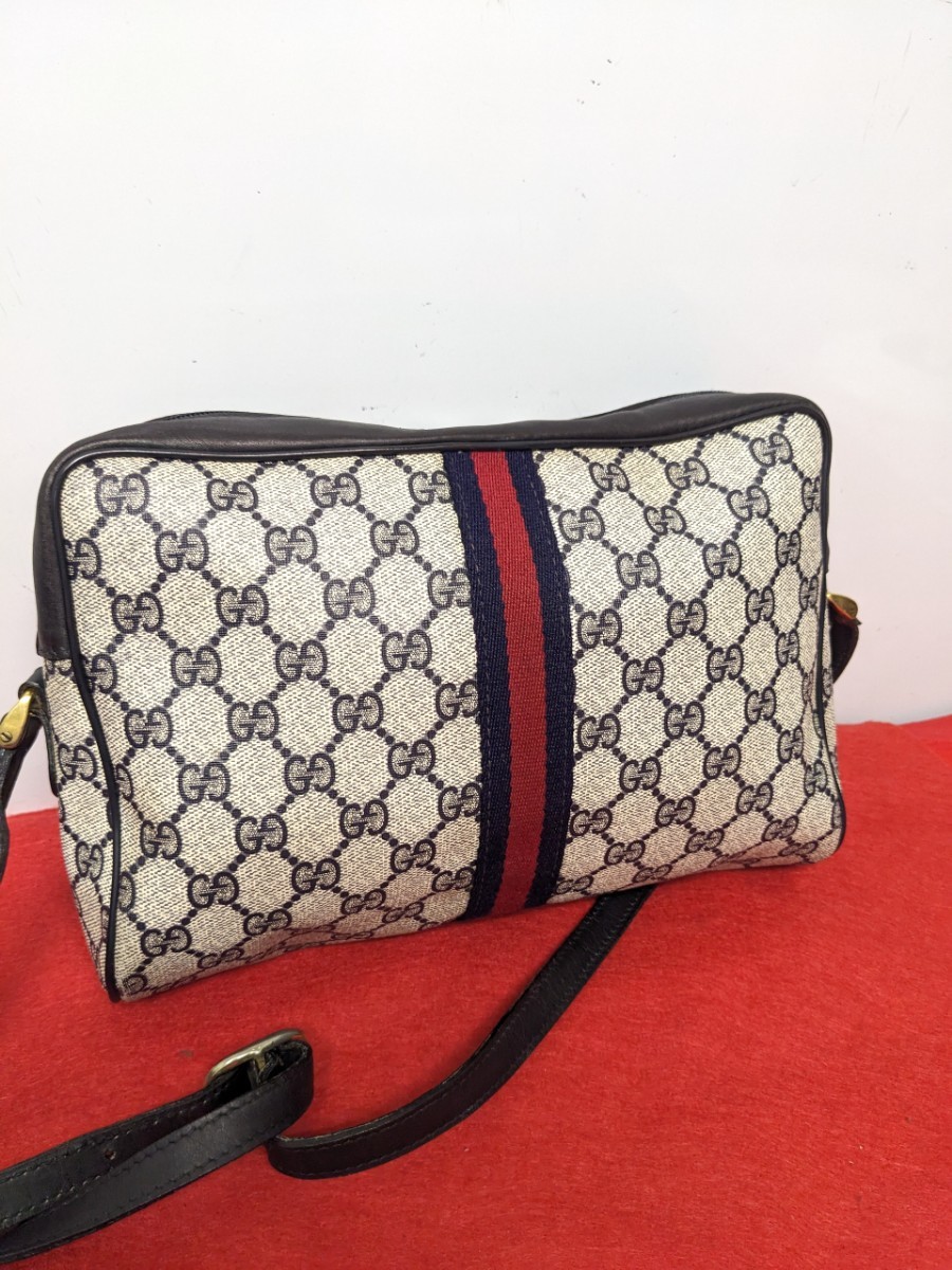美品 極上!Gucci シェリーライン ショルダーバッグ ネイビー 美品 極上!Gucci シェリーライン ショルダーバッグ ネイビー