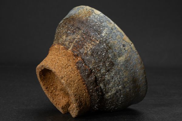 茶道具】未使用 萩焼 南地工房 黒田岳 鬼萩汲出茶碗二客