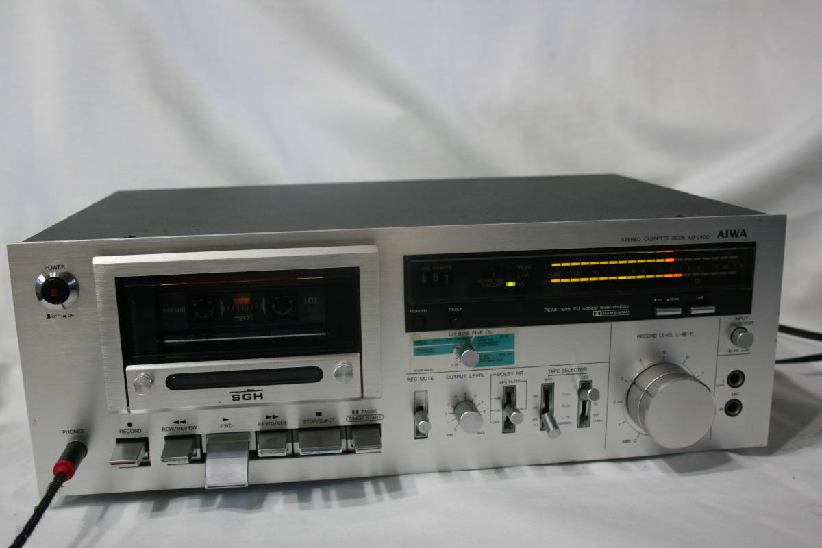 AD-L400 カセットデッキ - ステレオカセットデッキ ジャンク品 AIWA アイワ AD-L400 ステレオカセットデッキ オーディオ機器