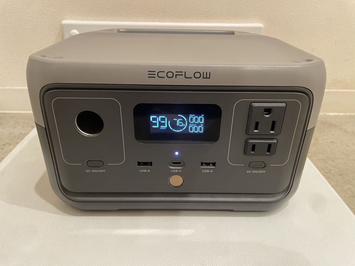 中古美品 エコフロー River2 ポータブル電源 ECOFLOW 60分急速充電 