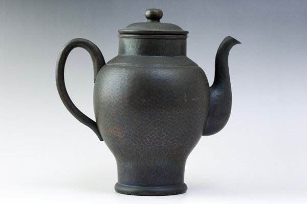 玉川堂 水差し 銅製 鎚起銅器 水注 水次 華道具 茶道具 槌目 無形文化財 日本古美術 伝統工芸 #33704 玉川堂 茶器 鎚起銅器