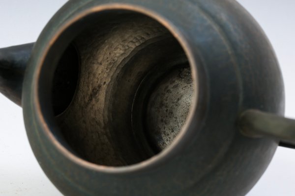 玉川堂 水差し 銅製 鎚起銅器 水注 水次 華道具 茶道具 槌目 無形文化財 日本古美術 伝統工芸 #33704 玉川堂 茶器 鎚起銅器