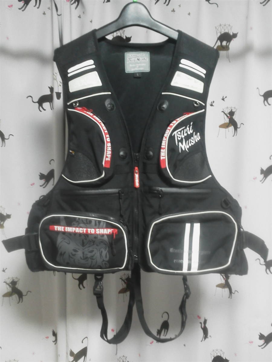 釣武者 Mushaフェイス コーデュラフローティングベスト 美品