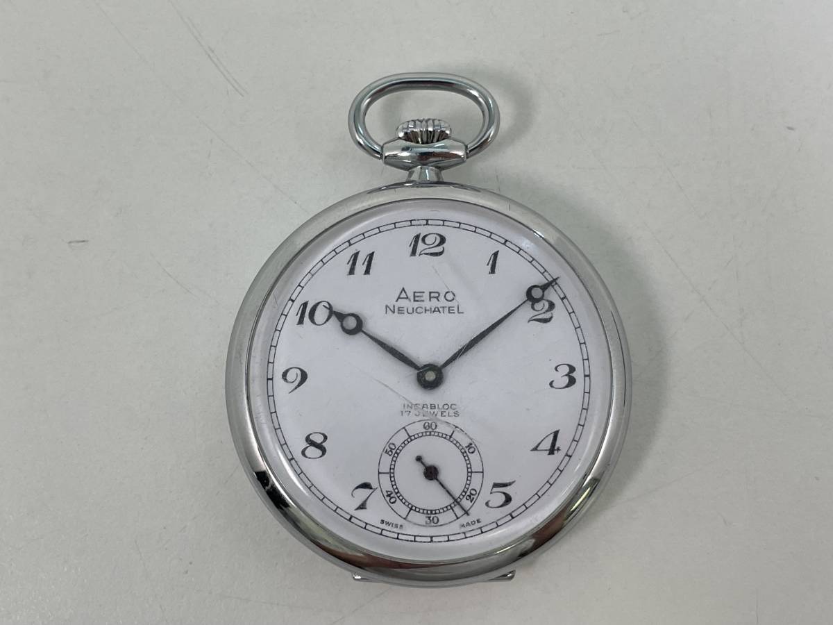 TN0508-102 8888【1円スタート】 懐中時計 アエロ AERO NEUCHATEL