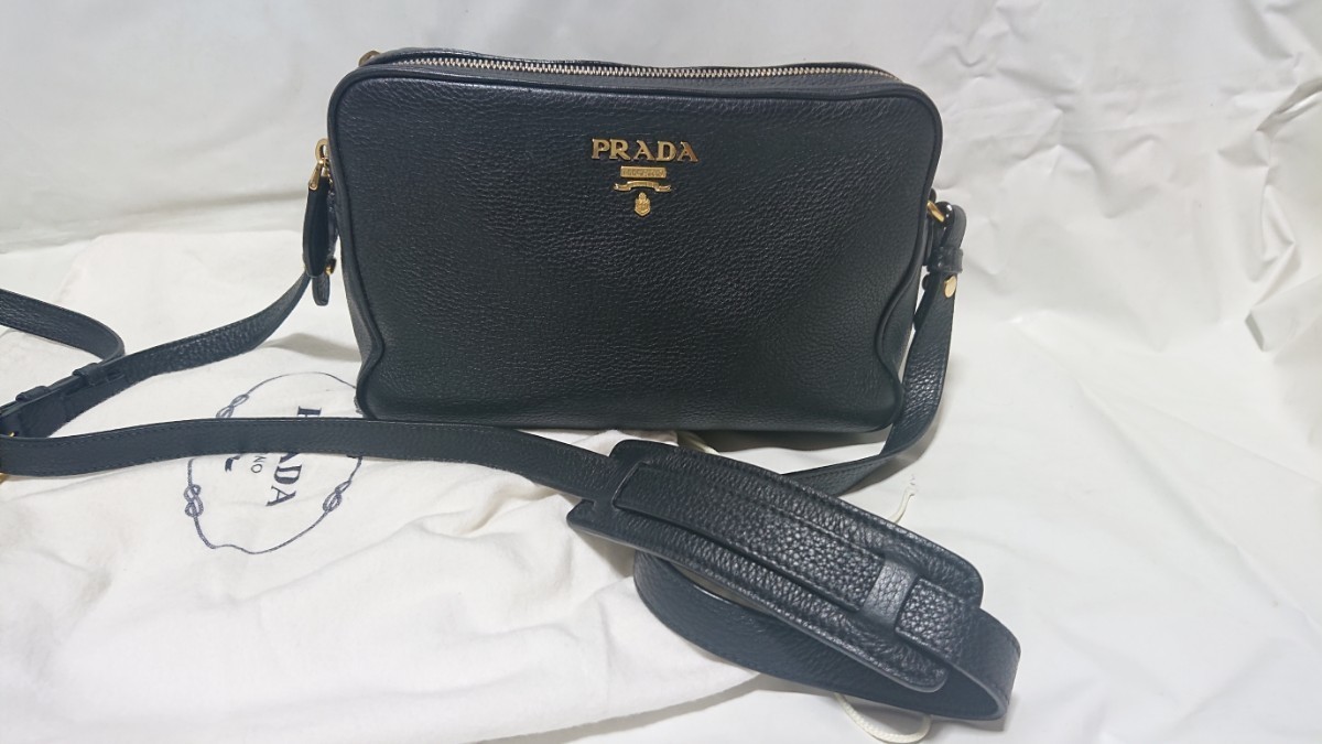 正規品PRADAプラダ 美品ヴィッテロダイノレザーショルダーバッグ