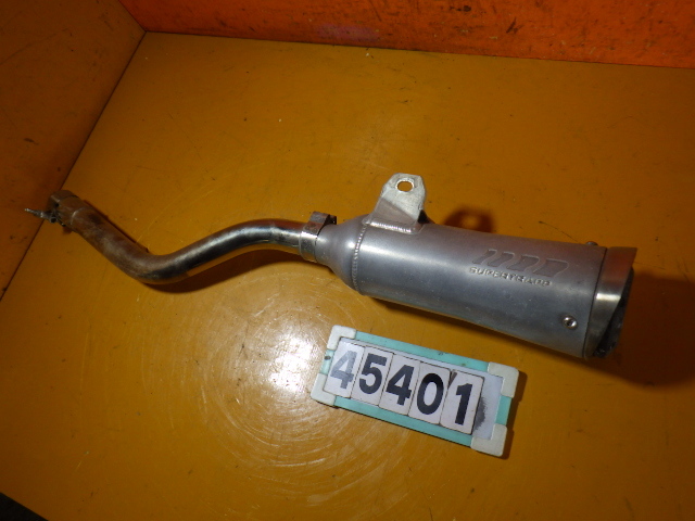 45401 ヤマハ 1KH-044～ セロー225 '89 セル車 SUPER TRAPP　サイレンサー 凹み無 削れ無 中間パイプ38φ スパトラ 動画あり
