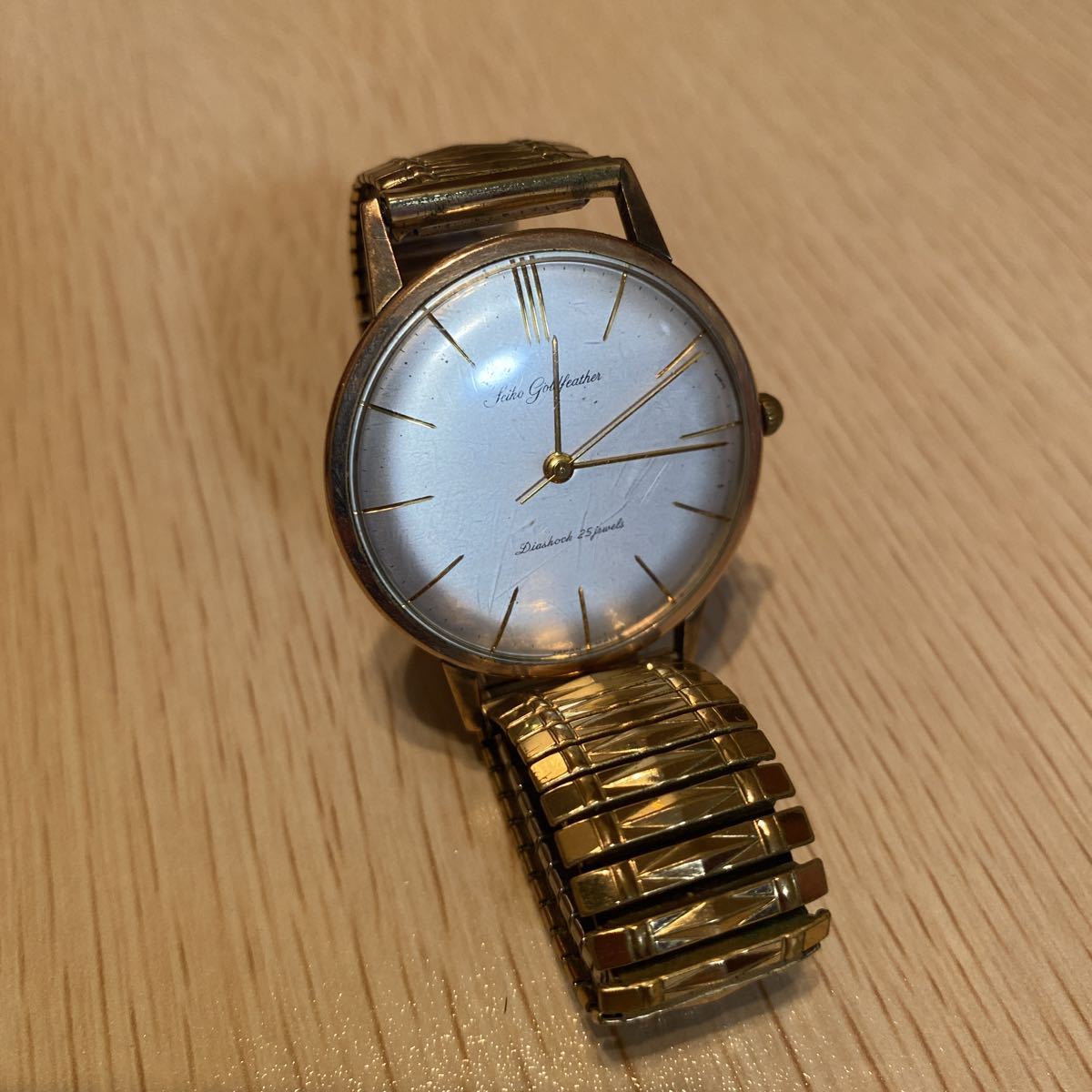 セイコー ゴールドフェザー 25石 J14060 SEIKO ゴールド 14K GOLD 