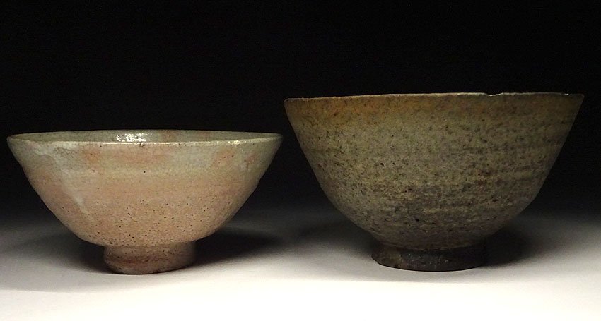 緑屋h□ 緑屋zc□ 朝鮮美術 李朝 井戸茶碗 2点