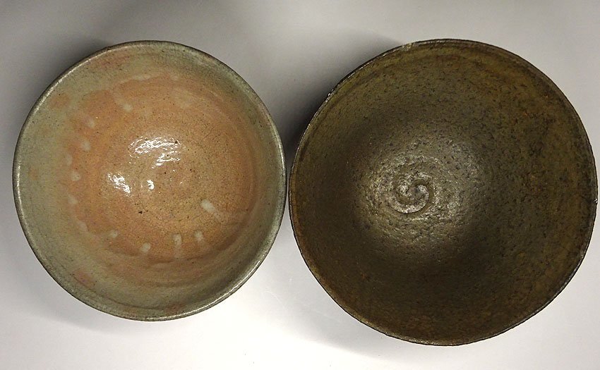 緑屋h□ 緑屋zc□ 朝鮮美術 李朝 井戸茶碗 2点