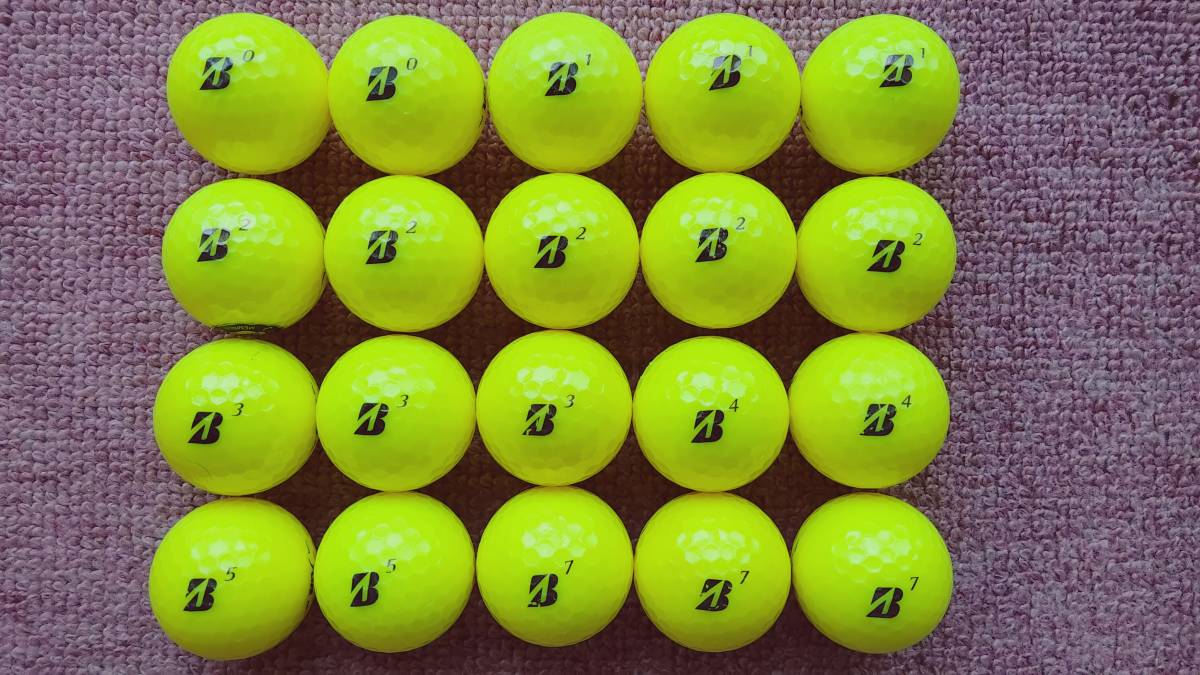 ２０２１　ブリヂストンゴルフ　TOUR　B　JGR　イエロー　ロストボール　２０個