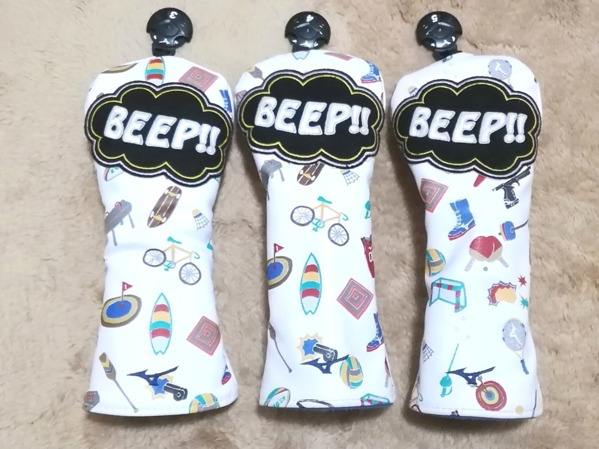 ★送料210円 美品 ミズノ MIZUNO ヘッドカバーセット UT用×3★