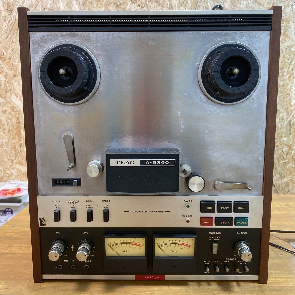 2308-F15 TEAC ティアック A-6300 オープンリールデッキ 通電のみ確認