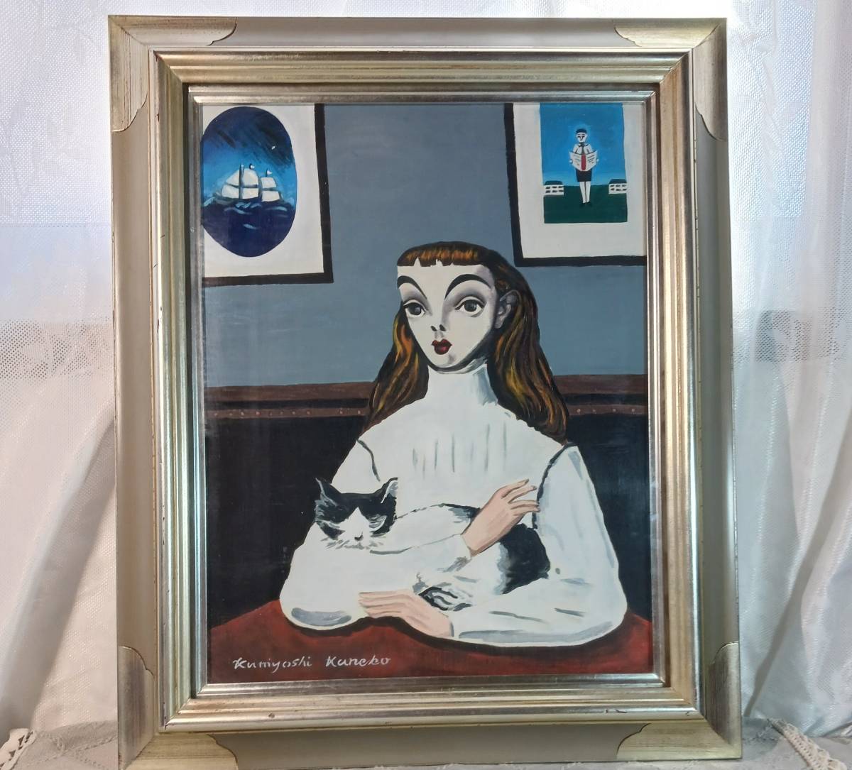 金子 國義、猫ちゃんコンクールVⅡ、厳選、希少画集・額装画、人気作品