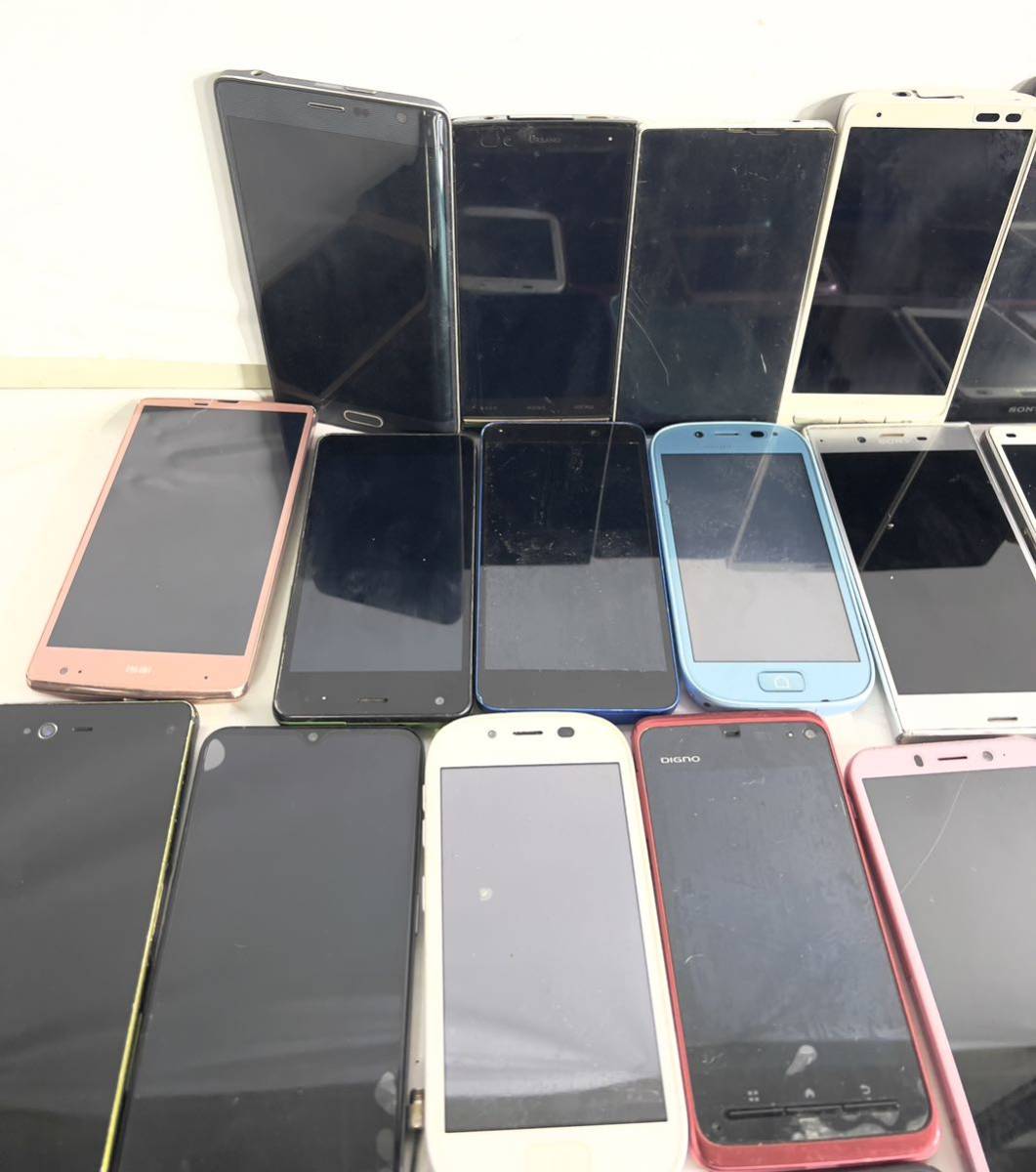 0824-119】 【1円〜】スマートフォン59台まとめ ジャンク スマホ 