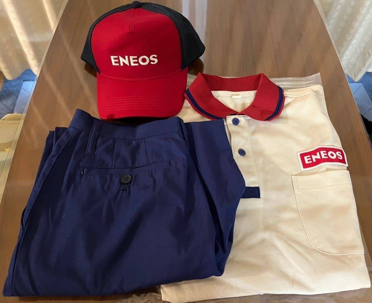 エネオスENEOSガソリンスタンドキャップ&おまけで半袖ポロシャツM+夏用 