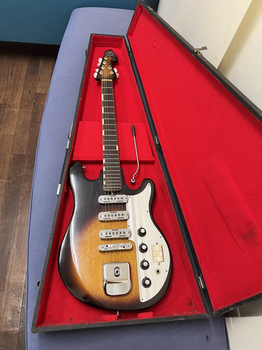 美品 TEISCO テスコ WG-3L エレキギター ビザール ハードケース付(本体
