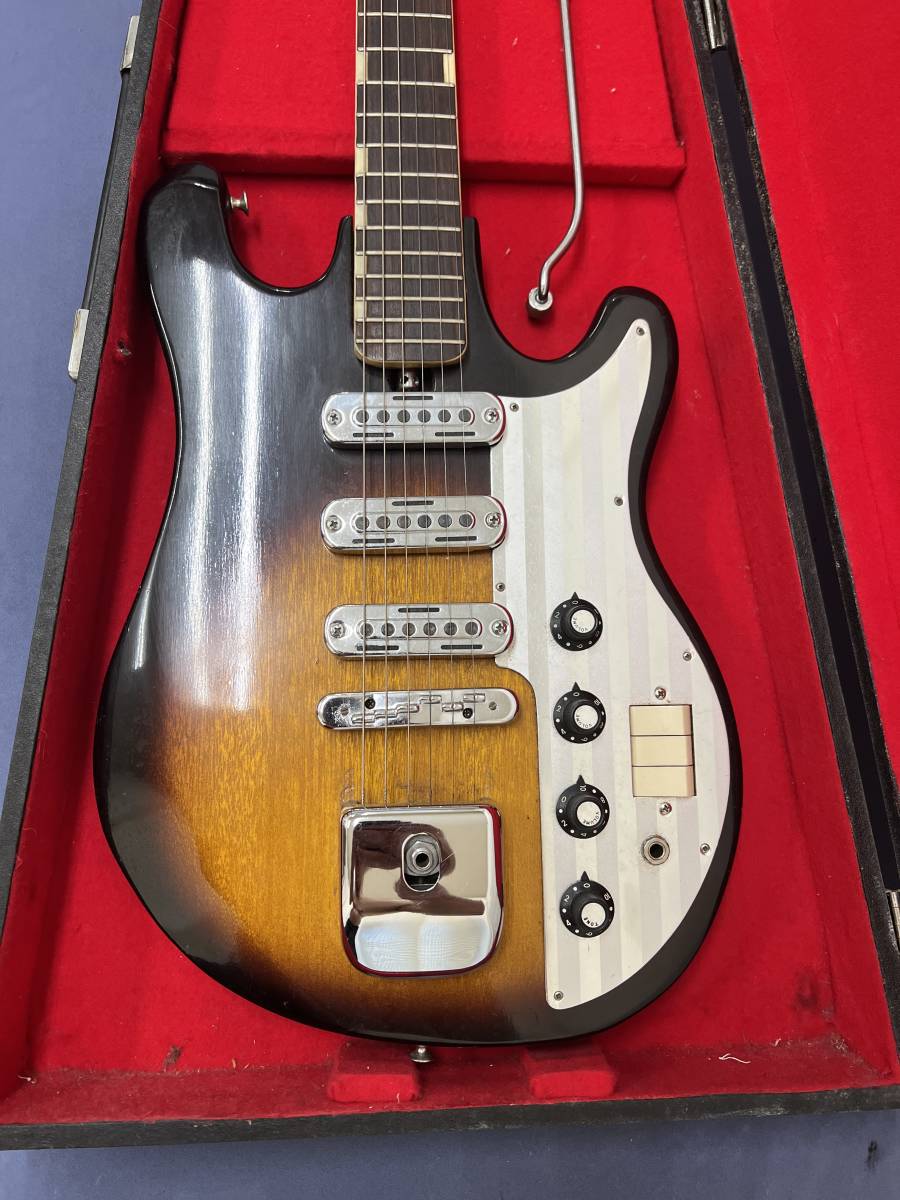 美品 TEISCO テスコ WG-3L エレキギター ビザール ハードケース付(本体