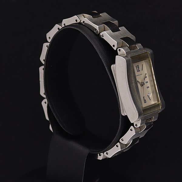 500 ハミルトン グラマシー 000003 デイト スクエア 腕時計 希少