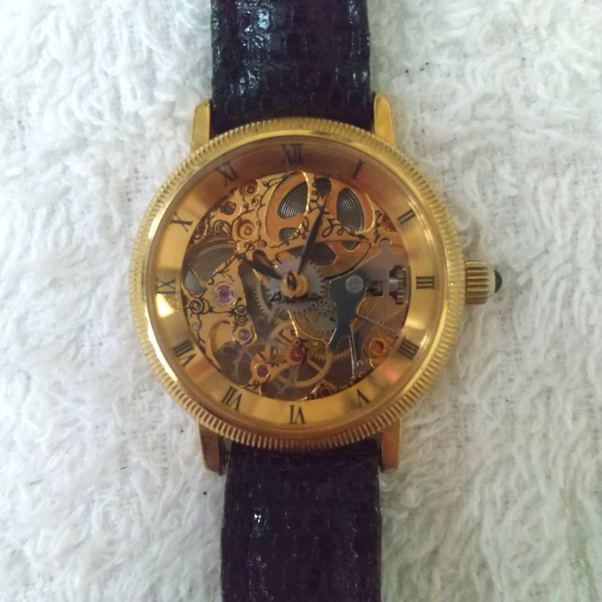 Aroma 手巻き スケルトン スイス製 腕時計
