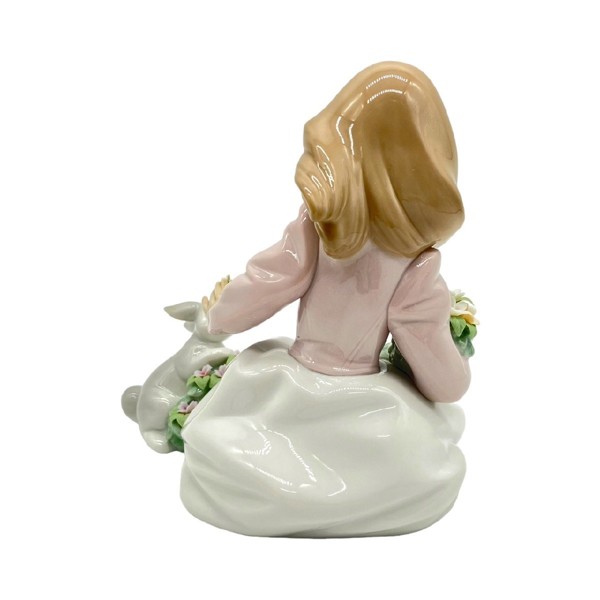 LLADRO 少女とウサギの陶器置物 LLADRO 少女とウサギの陶器置物 【公式