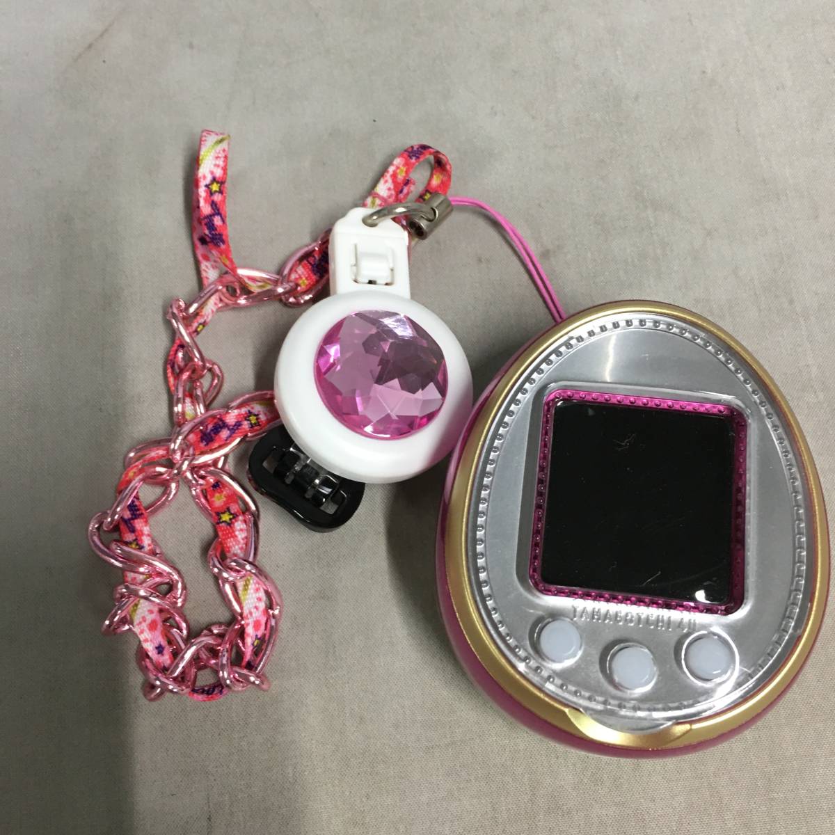 ○TAMAGOTCHI 4U PINK たまごっち Charm Strap ピンクドットスタイル