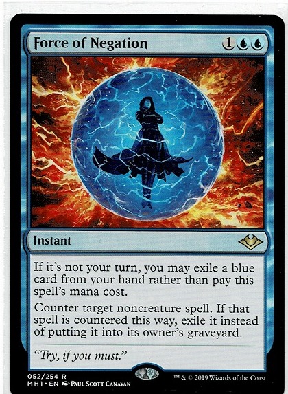マジック：ザ・ギャザリング - MTG モダンホライゾン版「否定の力」 MTG/モダンホライゾン/否定の力/Force of Negation(英) 否定の力 MTG of 青