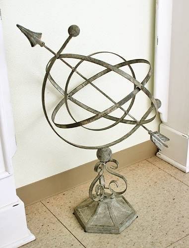 輸入雑貨 ラスティ アーミラリー スフィア 天球儀 アイアン 置物 コベントガーデン オブジェ オーナメント シャビー アンティーク VI-54