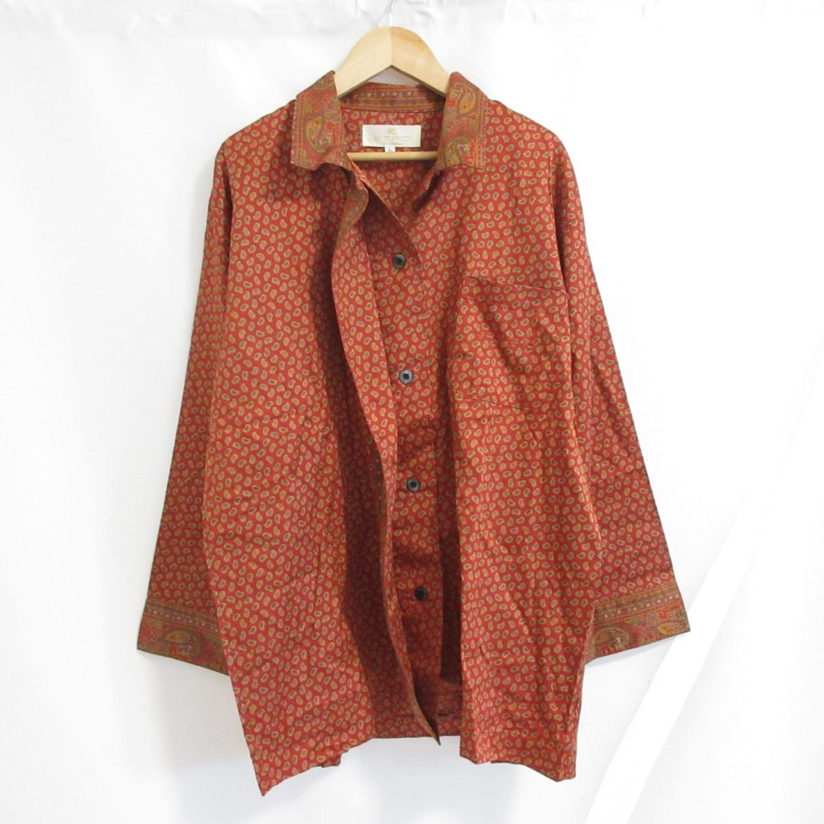 美品 ETRO エトロ ペイズリー柄 ルームウェア パジャマ 比翼ボタン
