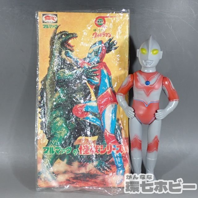 1WQ27◆当時物 ブルマァク 帰ってきたウルトラマン ソフビ 全高約28cm ヘッダー欠/怪獣 帰りマン フィギュア 円谷プロ 昭和レトロ 送:-/80