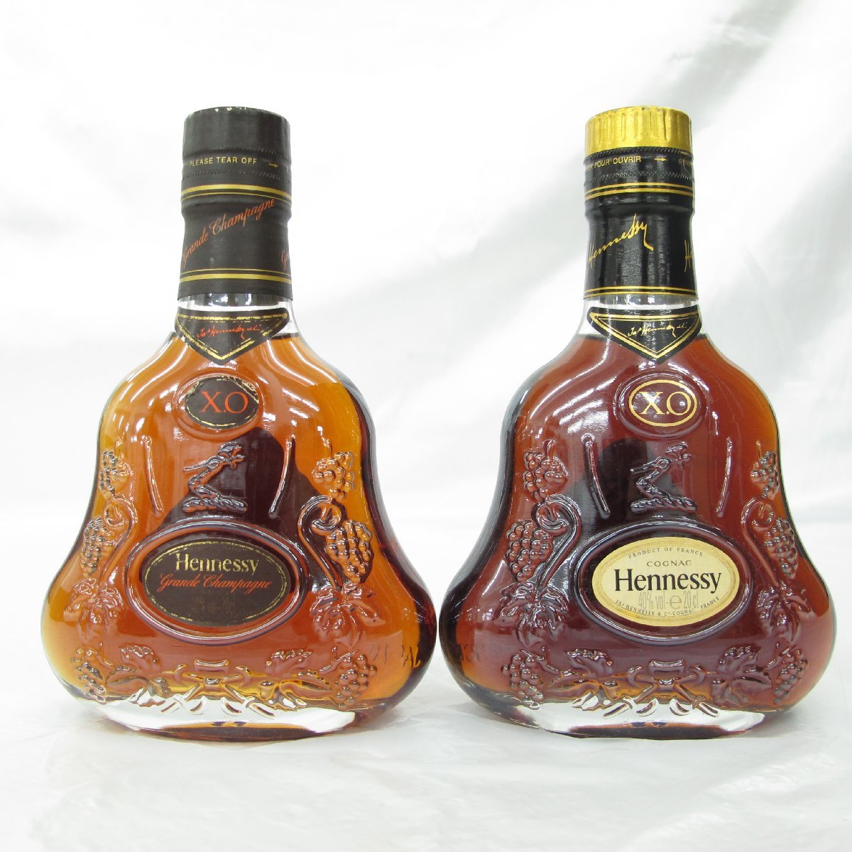 【未開栓】Hennessy ヘネシー XO 金キャップ/グランドシャンパーニュ 200ml 2本セット ブランデー 200ml 40% ※同梱不可 11362947 0906