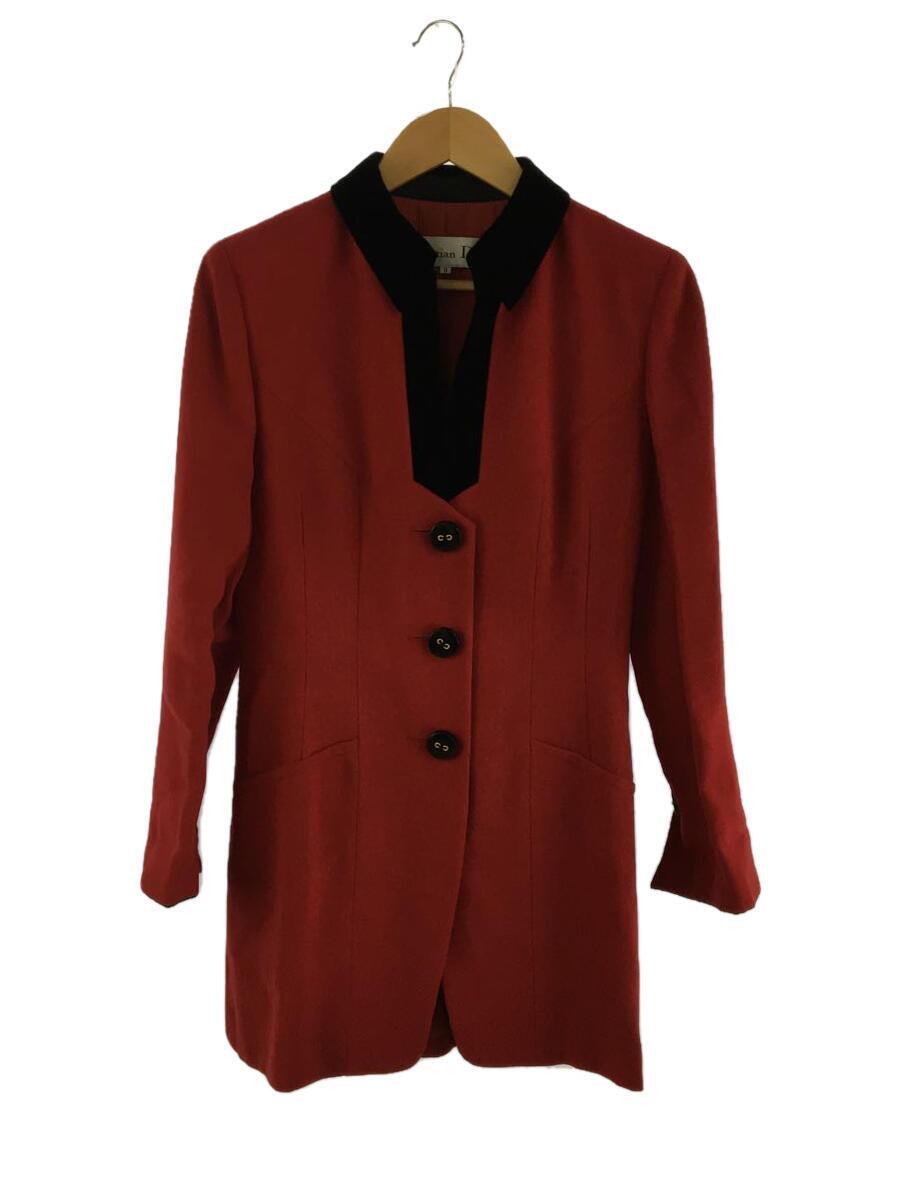 Dior Red Christian Fourrure Velvet Jacket Christian Dior◇コート/9