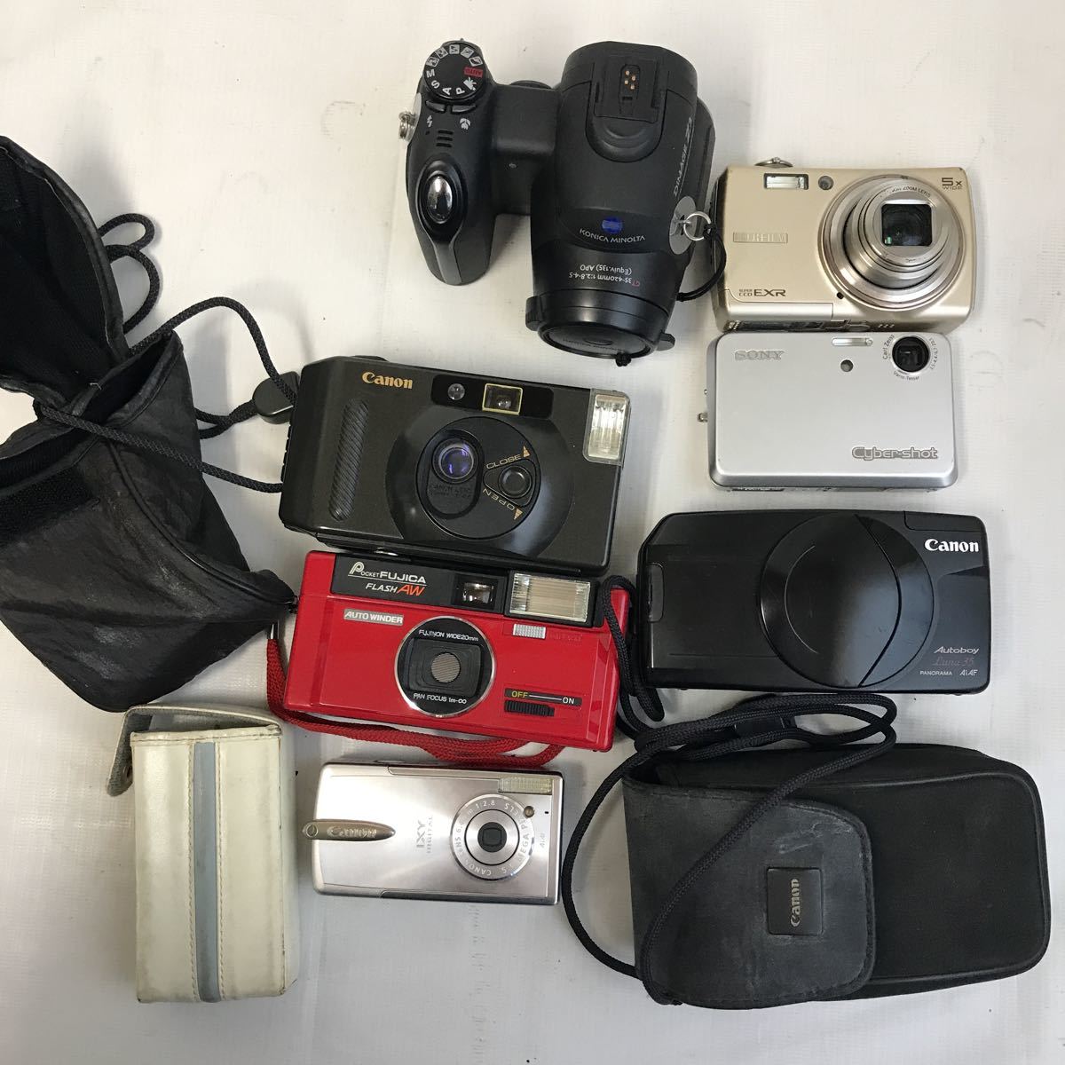 【デジタルカメラ】ジャンク品まとめ売り8台セット　カシオ・ソニー・パナソニック他 ☆ジャンク品☆SONY Canon FUJIFILM など まとめ売り7点 デジタル