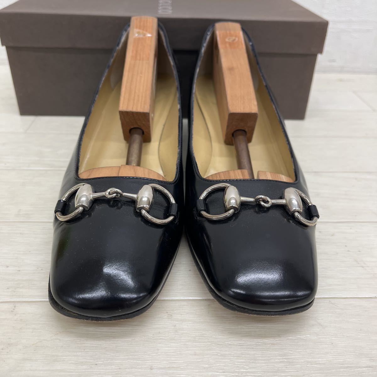 1154◎ イタリア製 GUCCI グッチ 靴 シューズ パンプス ビット ヒール