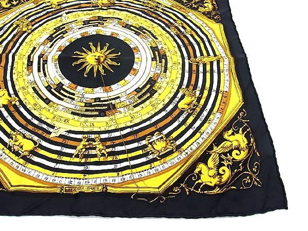 美品 エルメス DIES ET HORE 占星術 プチカレ45 シルク スカーフ
